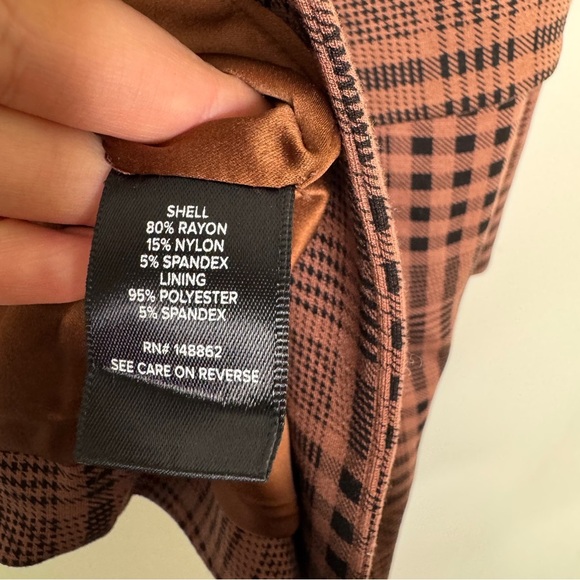 Torrid Brown Ponte Double Breasted Relaxed Blazer 1X - Picture 6 of 8